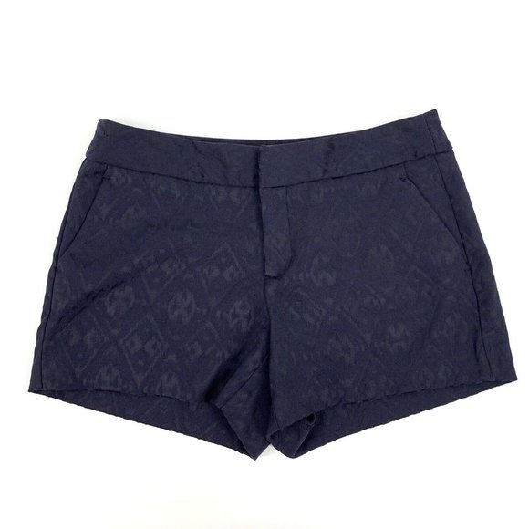 Banana Republic Pants - Banana Republic Shorts Navy Blue Ikat Jacquard Chino Mid Rise Pockets